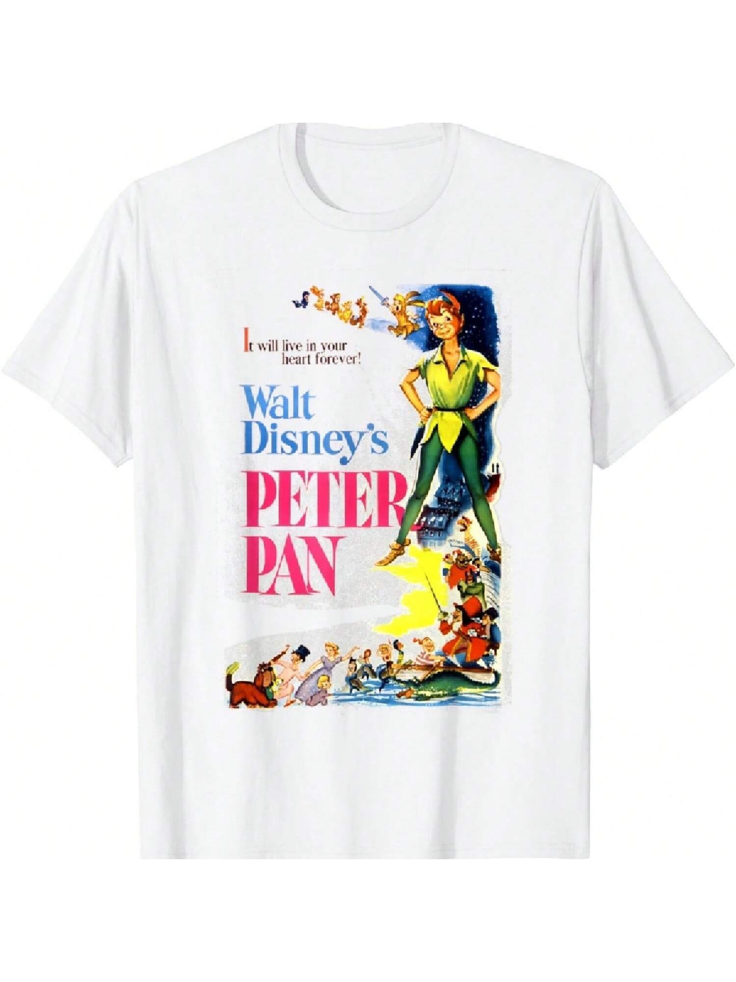 Peter Pan Vintage Cartoon Poster Graphic T-Shirt T-Shirt S разноцветный