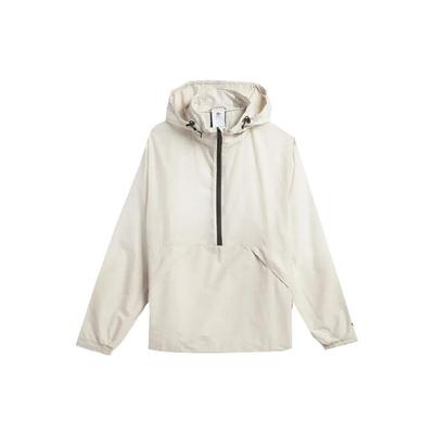Originals X Pop Trading Company SS23 Logo Print Hooded Sports Jacket with Half Zip Unisex Outerwear Light-Brown HN9134