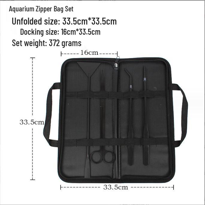 Aquatic Plant Trimming Kit: Stainless Steel Tweezers, Scissors, Clips, Flat Sand Shovel, Algae Scraper, Fish Tank Cleaning Supplies
