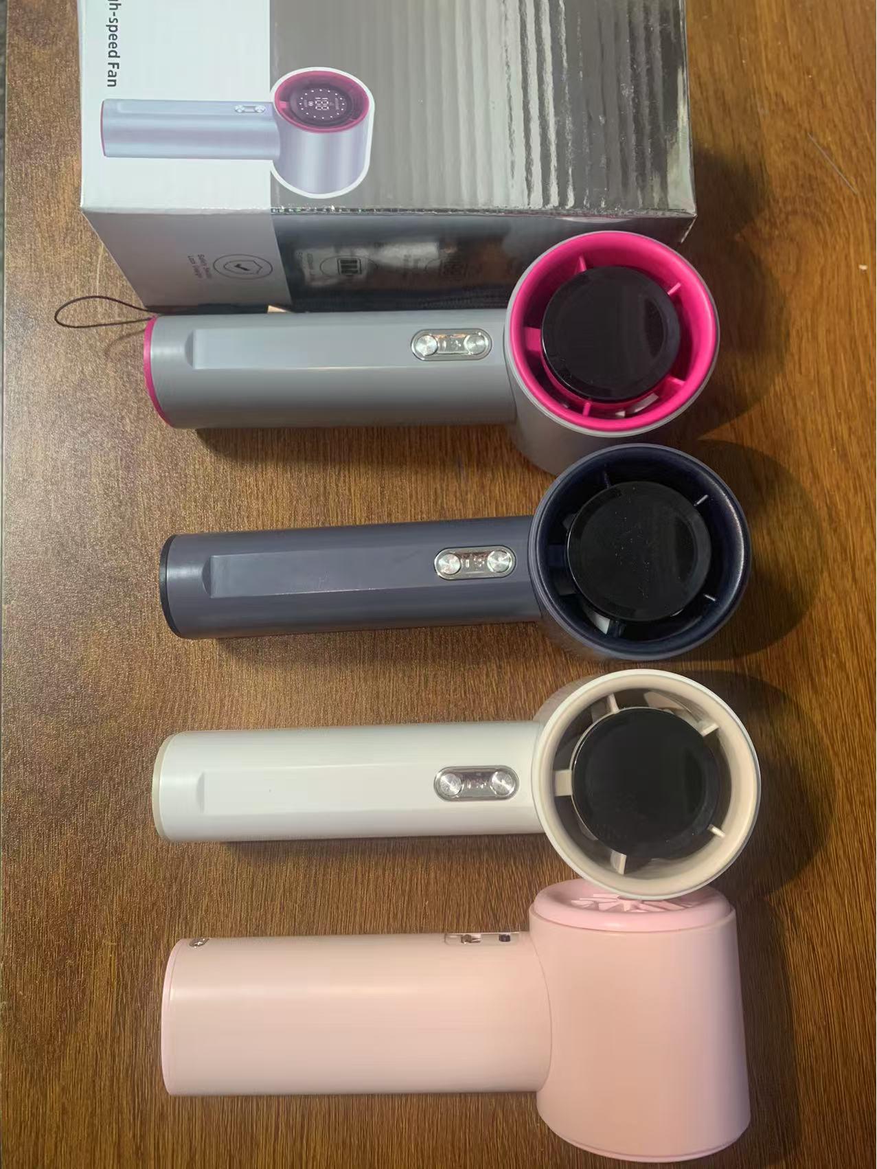 Southeast Asia Bestseller S001: High-Speed 100-Speed Handheld USB Rechargeable Mini Fan with Digital Display for Outdoor Use High-Speed Fan