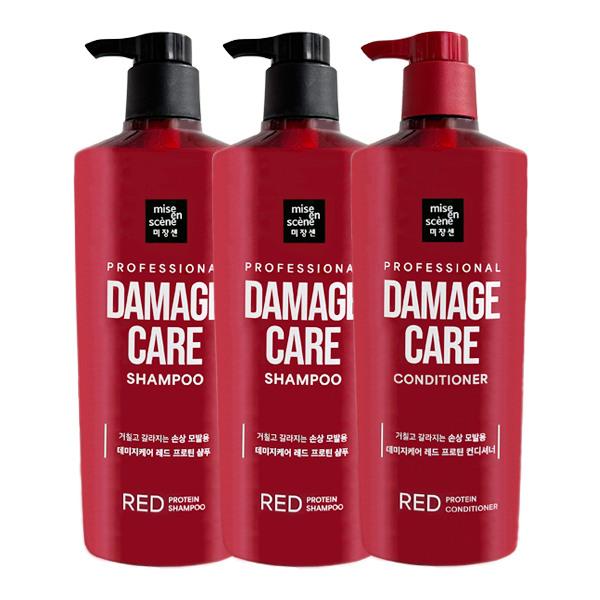 

mise en scène Damage Care Red Protein Shampoo 680ml x2 + Conditioner 680ml
