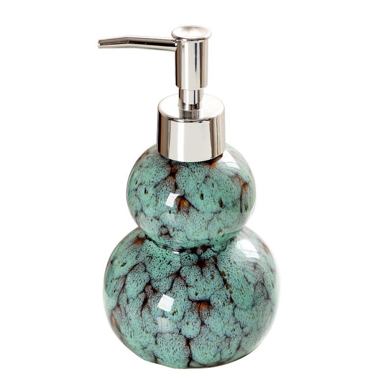330ml soap dispenser kiln transformed gourd ceramic press bottle shampoo and shower gel dispensing bottle shampoo dispenser