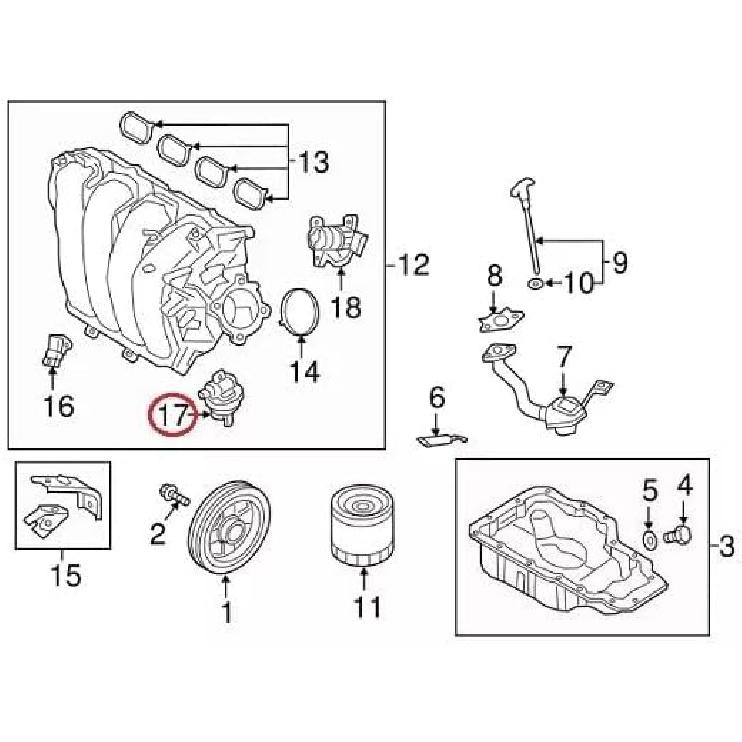 28321-2EAA0 Ansaugsystem Emissionsaktuator – Kompatibel mit Kia Forte 2019-2020 für Kia Soul 2018-2021 für Hyundai Elantra Limousine 2017-2020 für