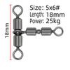 Rolling Triangle Joint Fishing Connector Solid Connector Fishing Swivel Solid Ring Fishing Tackle