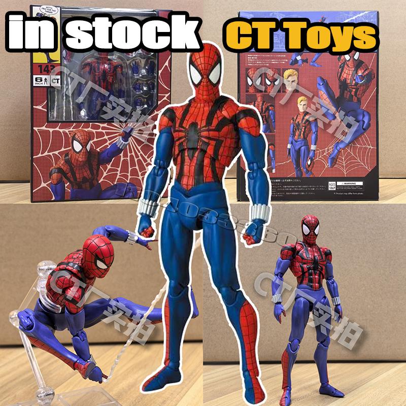 In Stock Ct Toys Spiderman Mafex 143 Ben Reilly Comic Ver The Amazing Spider-Man 001 Anime Action Figure Figurine Toy Model Gift