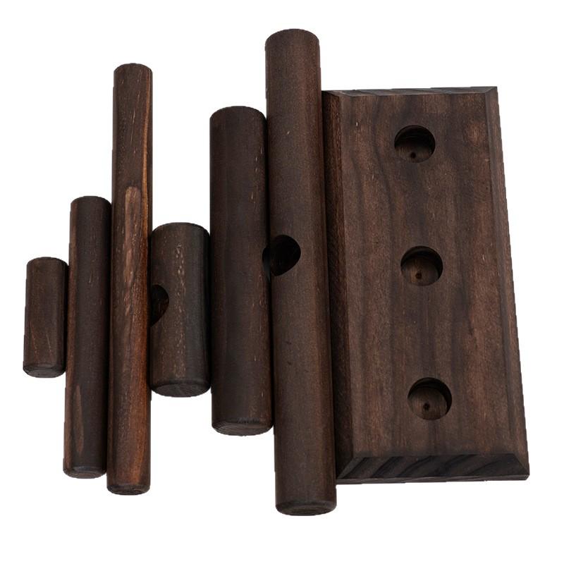 Solid Wood Three-Tier Bracelet Holder and Jewelry Display Stand