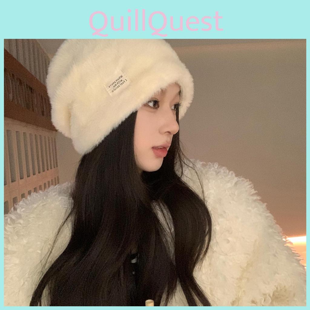 Winter Casual Fashionable Cotton Knit Beanie With Letter Detailing Warmth For