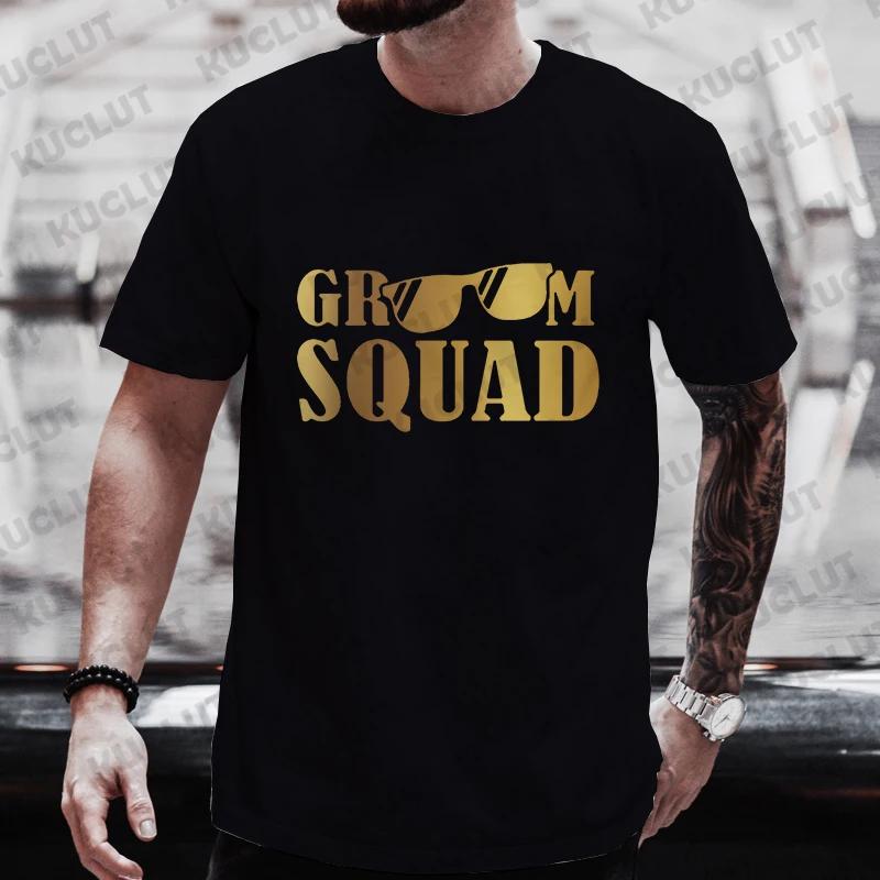 Groom Squad Best Man T Shirt EVG Team Future Groom Tees Single Farewell Bachelor Stag Party Tshirt Engaged Wedding Graphic Tops