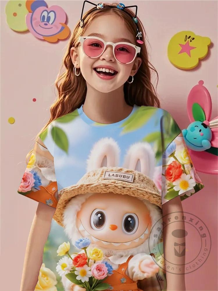 

Детская одежда с принтом Лабубу от 3 до 14 лет, мужская, для улицы, с мультяшным оригинальным крутым дизайном для детей Лабубу, футболка-топ для мальчика, девочки, ребенка 140
