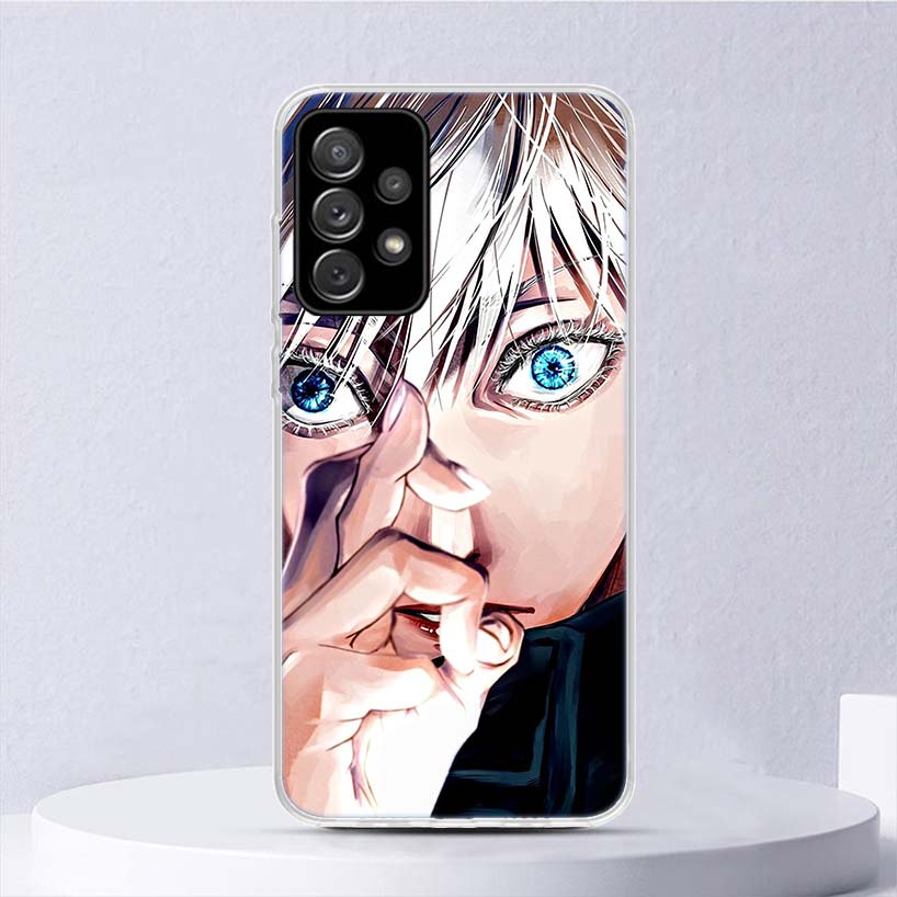 Kaisen J-Jujutsu Gojo Satoru Soft Case For Samsung Galaxy A52 A51 A50S A12 A10S A20S A30S Phone Cover A71 A41 A31 A21S A70 A40 A