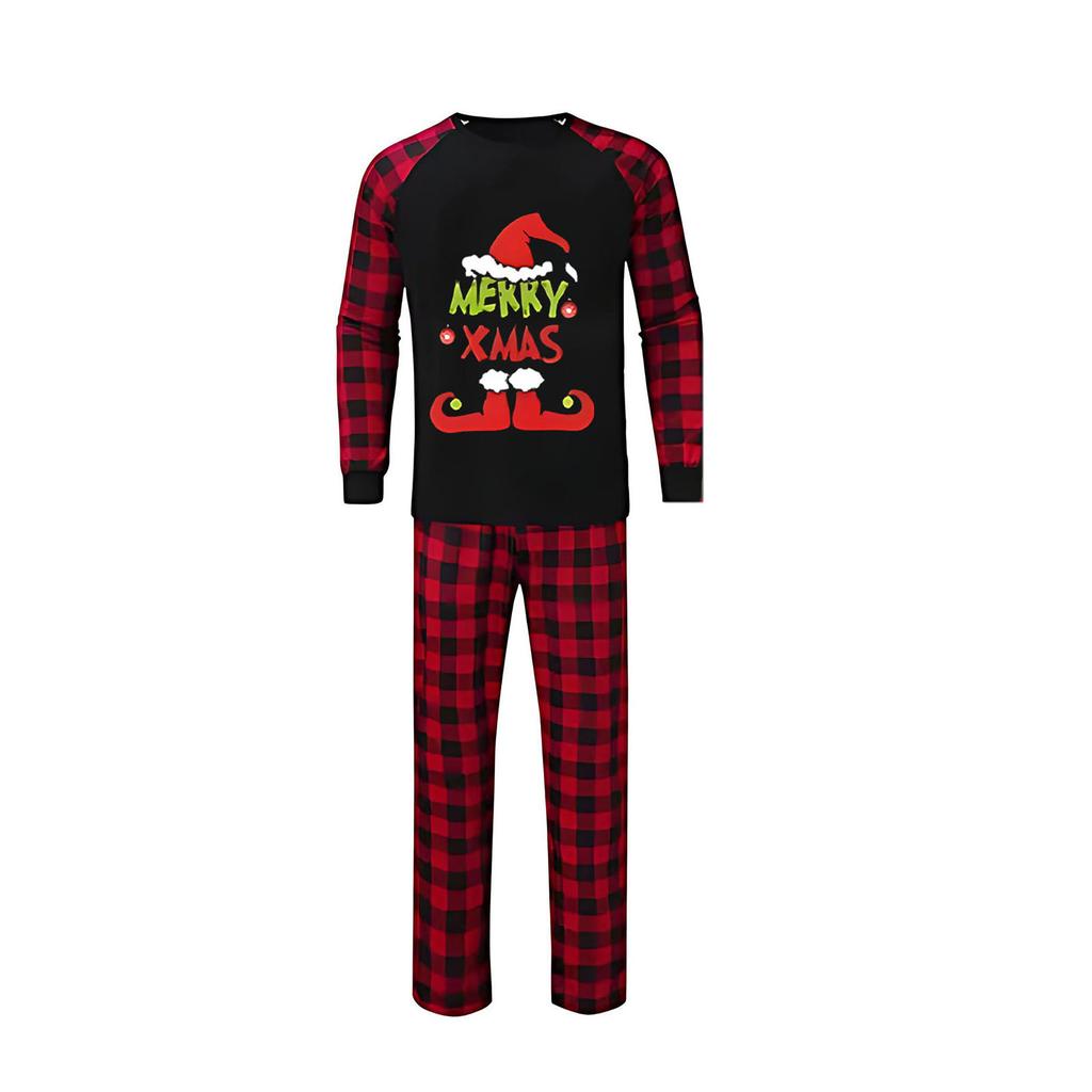 Christmas Print Family Set Long Sleeved Top And Pants Family Set Parent-child Outfit