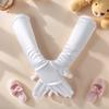Kids White Gloves for Ceremony School Boys and Girls White Elastic Gloves for Dress Etiquette Gloves Stage Performances
