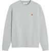 Solid Color Round Neck Drop Shoulder Long Sleeve Sweatshirt Men Sweatshirt Light-Blue LM00301KM0001-0072