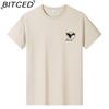 BITCED Bavlněné tričko s krátkým rukávem Pánská móda Košile s volným polovičním rukávem Košile s potiskem