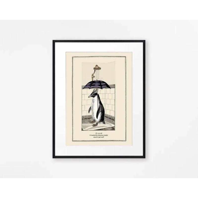 Funny Vintage Penguin Posters and Prints Surreal Animal Quirky Patent Wall Art Picture Canvas Painting Room Home Decor Cuadros