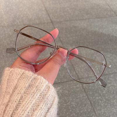 New Style Eyeglass Frames Polygon Shape Anti Blue Light Man Glasses TR90 Material Trendy Stylish Women's Glasses Frame