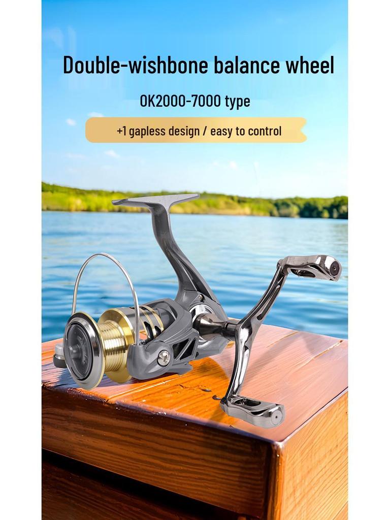 All-Metal Sea Fishing Spinning Reel for Rods and Raft, Lure-Compatible