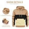 Men's Color Block Hooded Sweatshirt - Warm Autumn/Winter Fashion Jacket