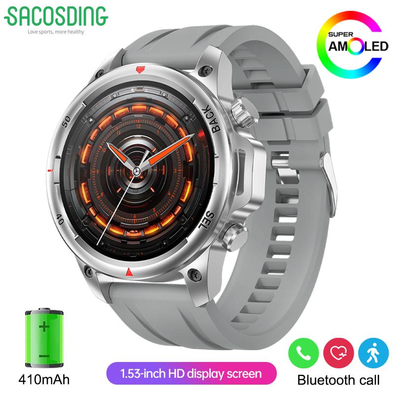 2025 Men's Sports Smartwatch Men Compass Fitness Tracker IP68 Waterproof Bluetooth Call Smartwatch Man Compatible Android IOS