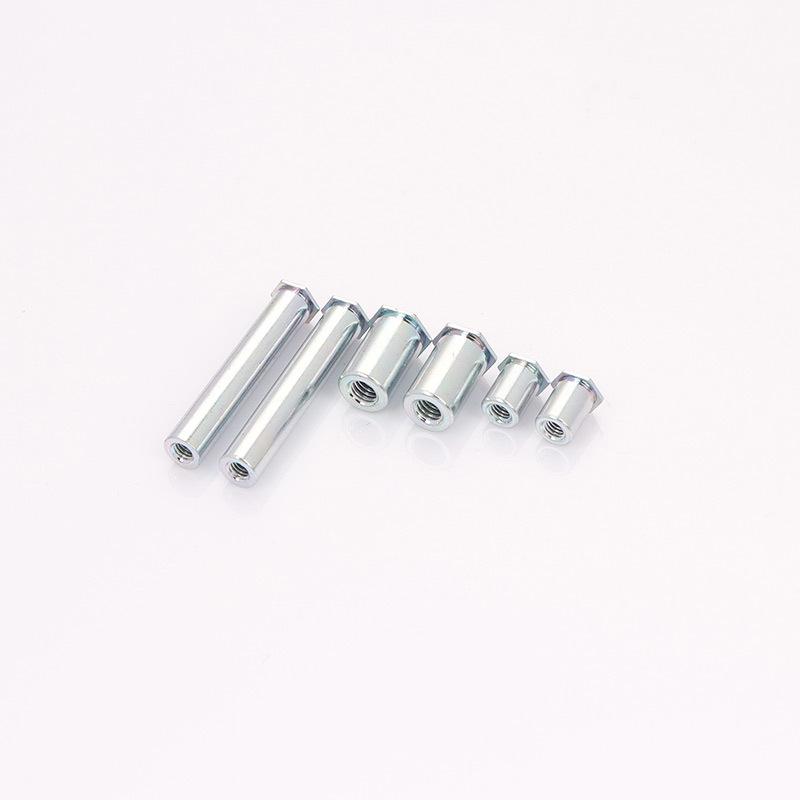 BSO-M34.2/5.4 Blue/White Zinc Plated Hex Head Blind Rivet Nut Stud, Full Thread.
