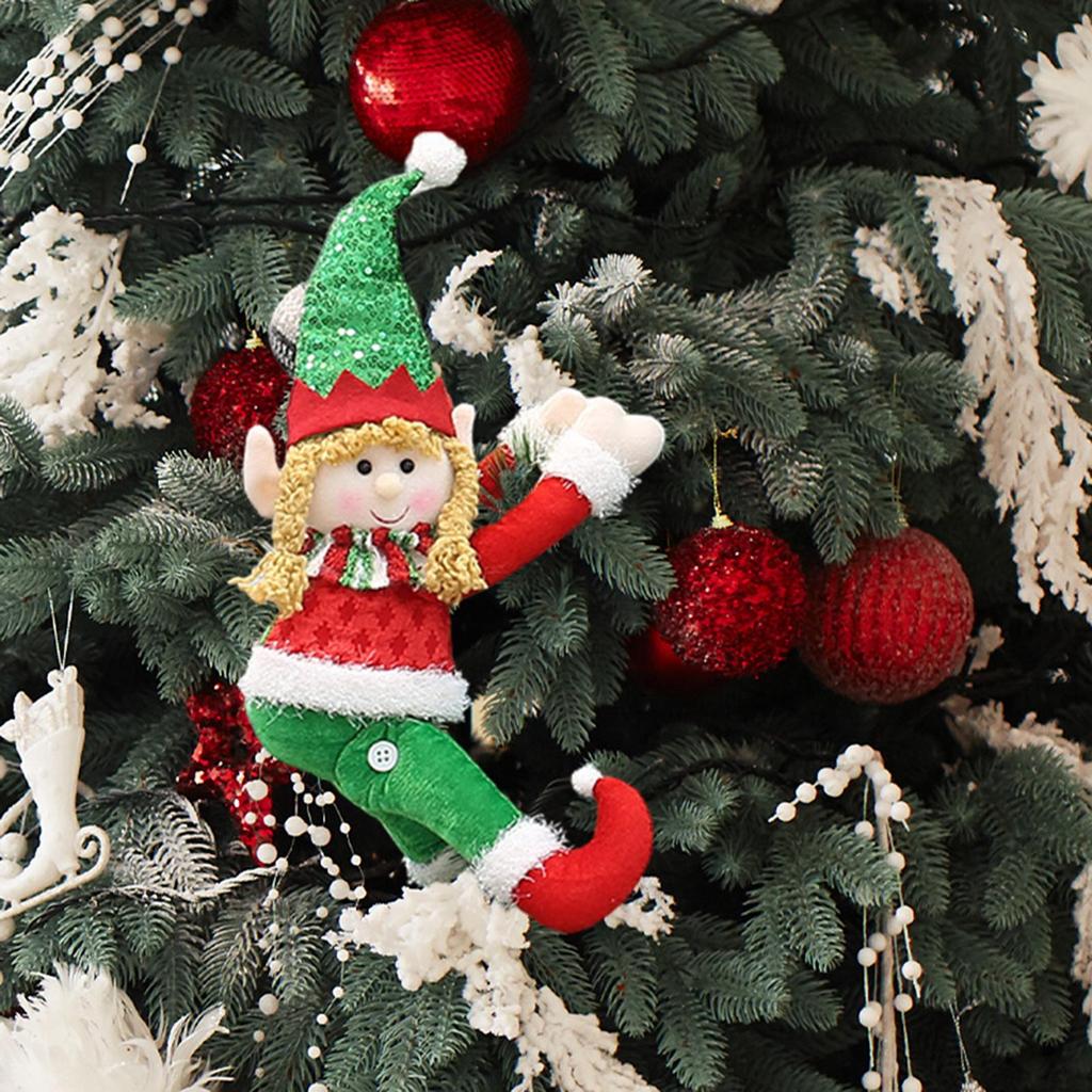 Christmas Stuffed Doll Toys Ornament for Fireplace Holiday Window Display