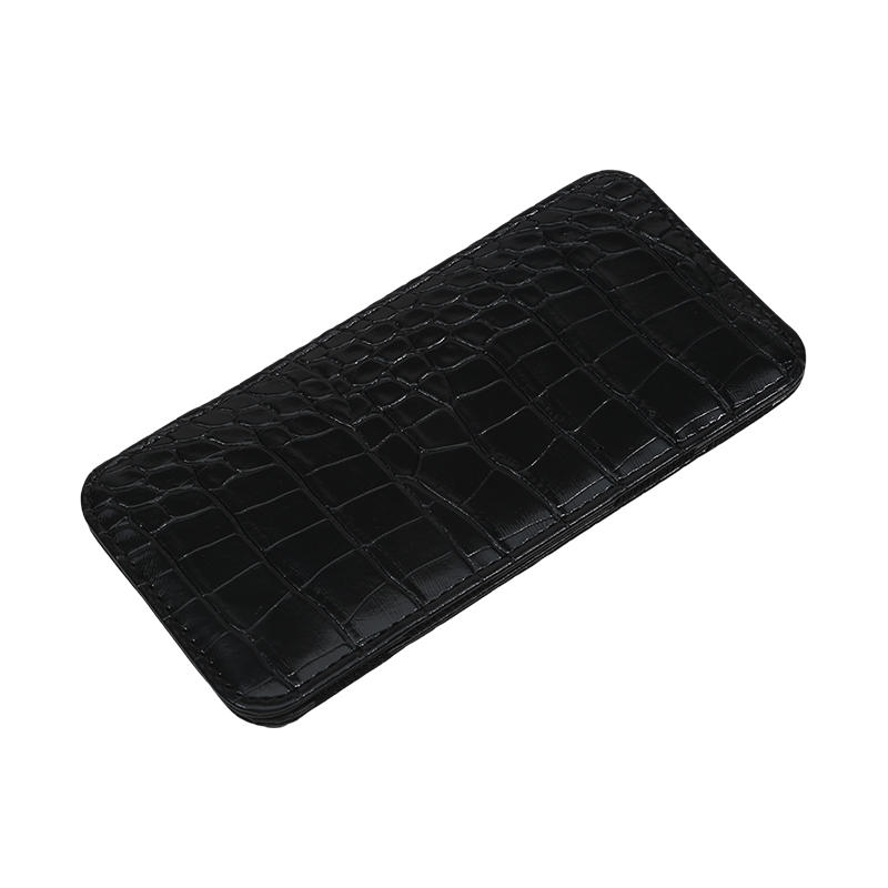 

Long Crocodile Print Money Clip Men Multicard Slot Pu Leather Card Case Travel Document Organization Solid Color Women s Wallet чёрный