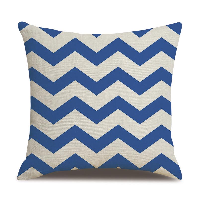 Mediterranean Style Nordic Modern Pillowcase Geometric Pattern Office Pillow Car Sofa Cushion Cover