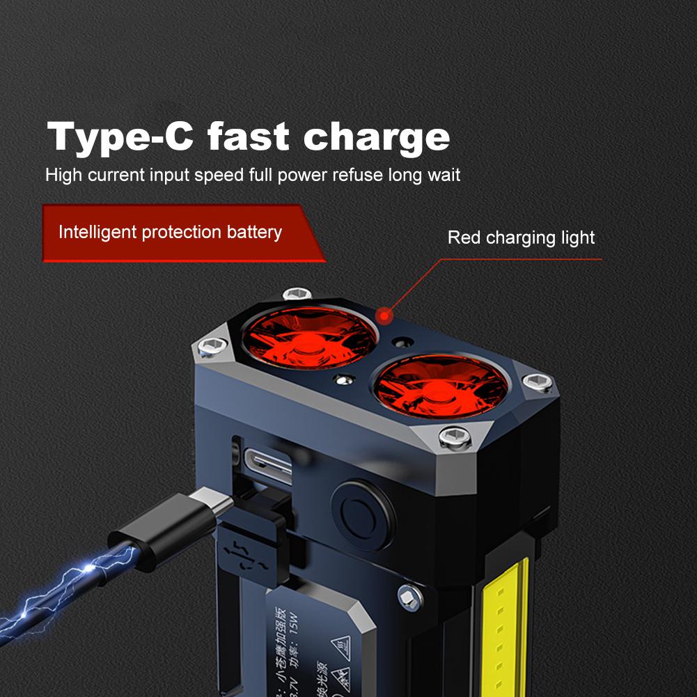 COB LED Cap Clip Lights USB Charging Motion Sensor Induction Headlamp Rotatable Camping Head Light for Camping Fishing Walking