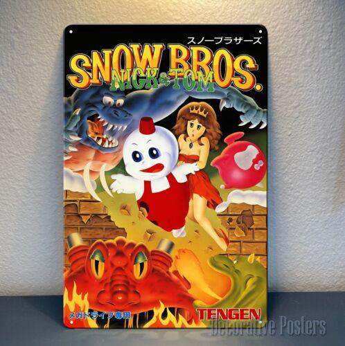 

p1Snow Bros NickTom Retro Tengen Video Game Metal Poster Sign Size2030cm 20x30cm（7.8x11.8inch）
