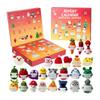 Calendrier de l'Avent Poupée Tricotée de Noël - Jours de Jouets Surprise, Ornements Peluches 3D pour le Compte à Rebours des Fêtes