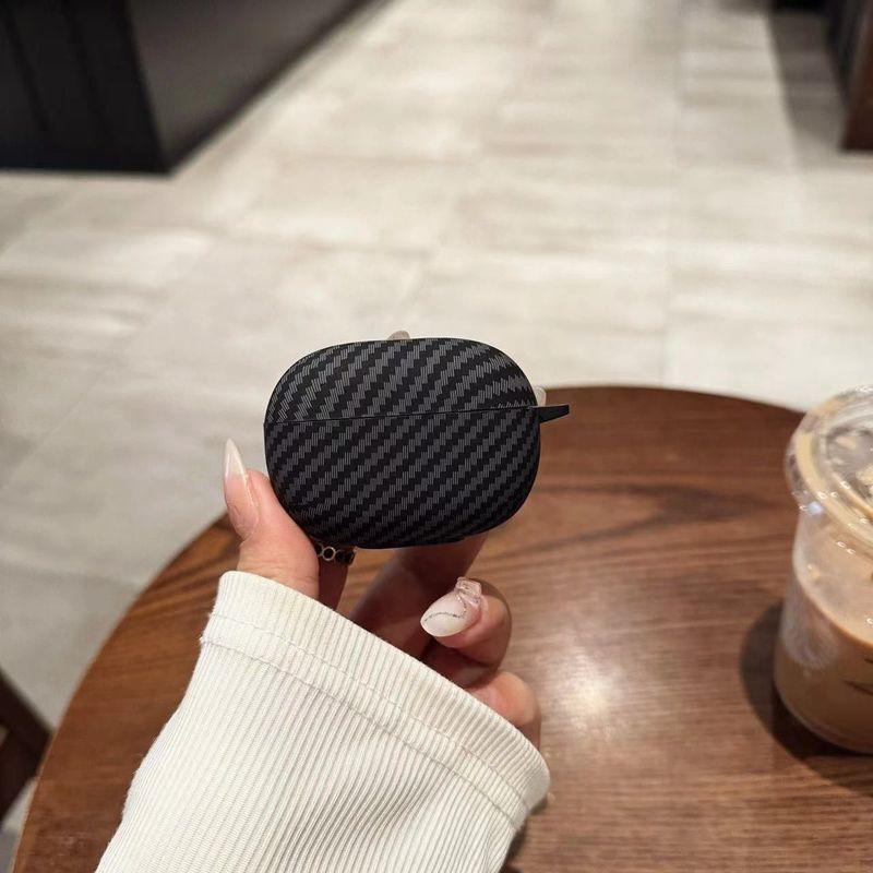 

New Carbon Fiber for Redmibuds5pro Earphone Shell New Redmi Buds 4pro Earphone Protective Shell Red Rice Buds4pro (Black) delivery lanyard