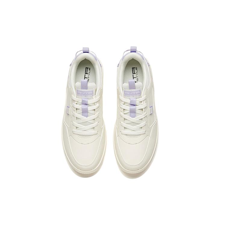 Anta Life Collection Slip Resistant Abrasion Resistant Low top Skateboard Shoes Women's Purple White 922018061-11