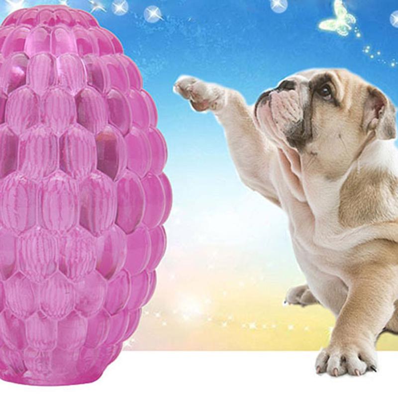 Hot! Pet Dog TPE Rugby Toys Funny Chew Toys Food Container Tooth Cleaning Balls