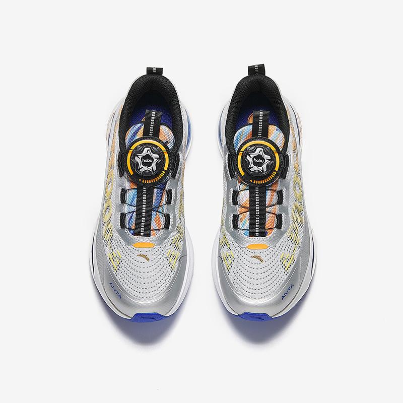 Anta Kids Fabric Energy Storage 2.0 Trendy Comfortable Versatile Breathable Low-Top Running Shoes Men running shoes Silver 312515585-1