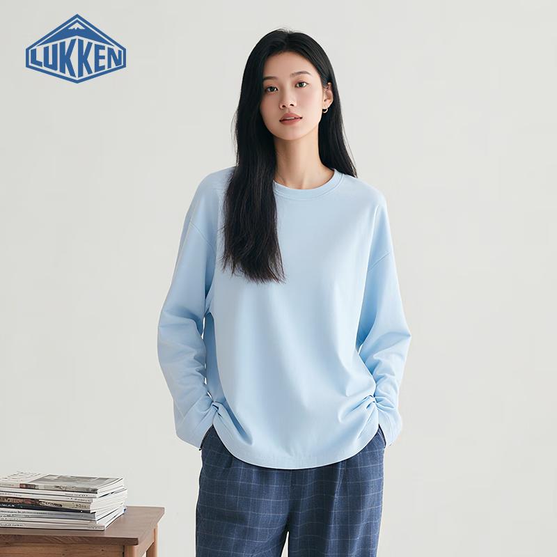 LUKKEN Women s 100% Cotton Loose Fit Long-Sleeve T-Shirt XL