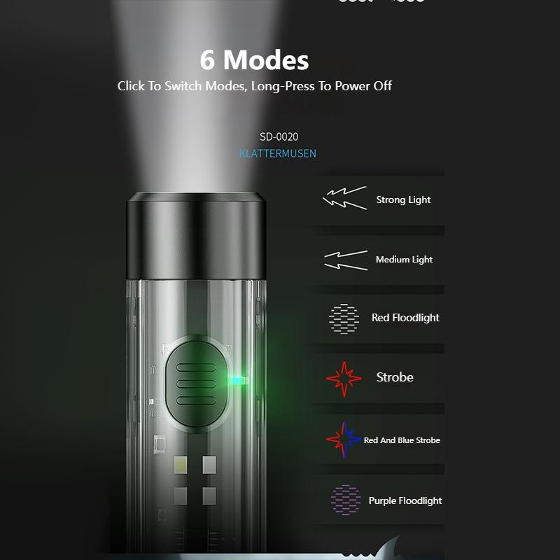 Mini LED Keychain Light Super Bright Flashlight Rechargeable USB