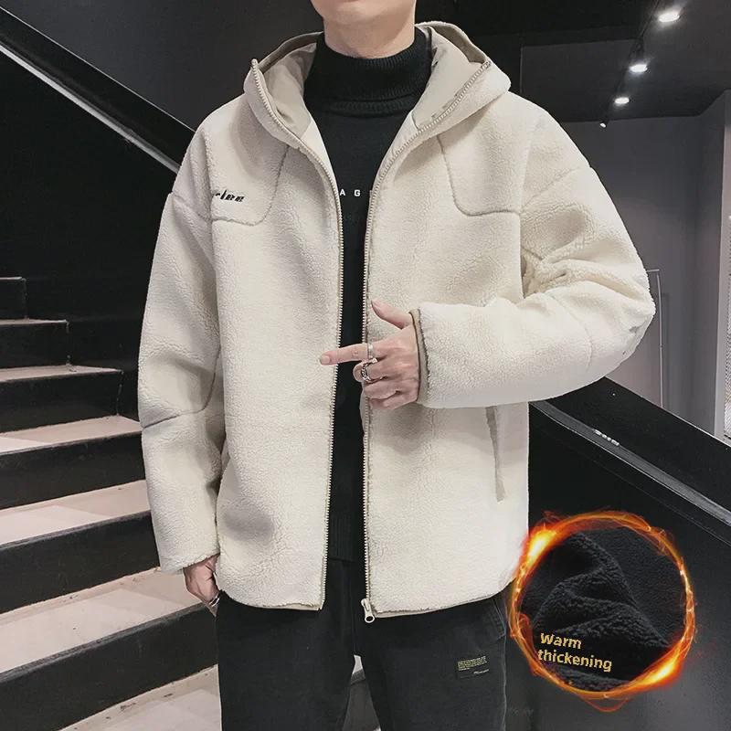 Herren-Winterwollmantel 2022 – Verdickter Samt, Hongkong-Stil, Geeignet für Schüler der Mittel- und Oberstufe, Hübsche Baumwolljacke