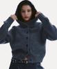 Uusoo Mannish Hooded Button Knit_ Gray