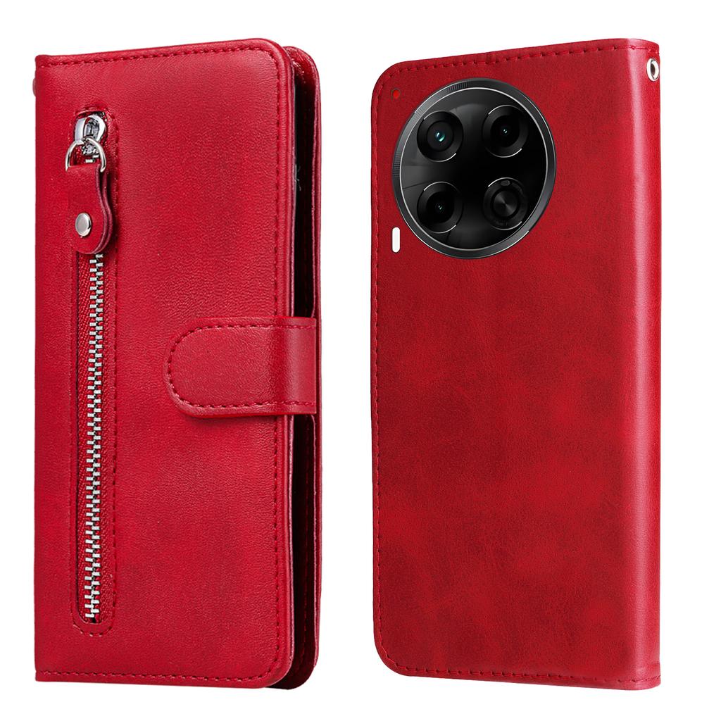 For TECNO Camon 30S Pro 4G/Camon 30S 4G Case Zipper Wallet Calf Texture PU Leather Phone Cover