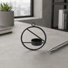 Black Color Wall Hanging Candle Holder Easy To Clean Round Candle Holder  Fireplace Decor