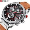 Curren-Men's Six Pin Multifunctional Calendar Quartz Watch Waterproof Leather Strap Fashion Business Watch