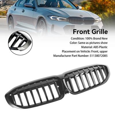Gloss Black Kidney Grille Grill 51138072085 Fit BMW 3 Series G20 2019-2022
