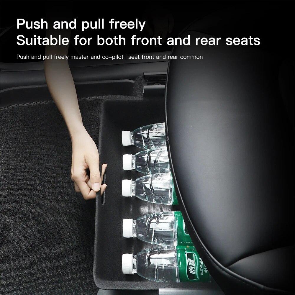 For Tesla Model Y Under Seat Storage Box Drawer Holder Car Organizer Accessories For Tesla Model Y 2021/2023Car Accessories