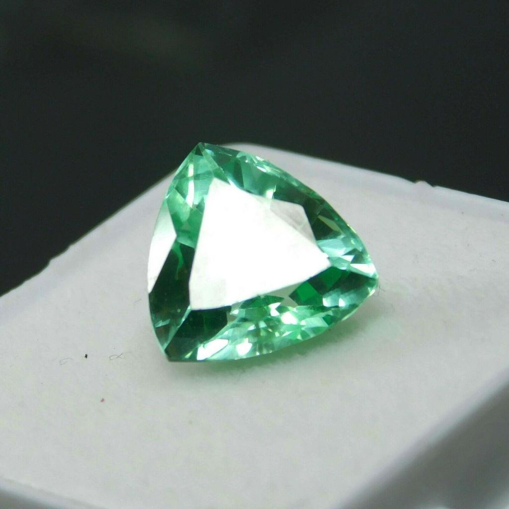 Natural Bluish Green Sapphire Loose Gemstone Ceylon 8 Ct Trillion Cut September Birthday Birthstone