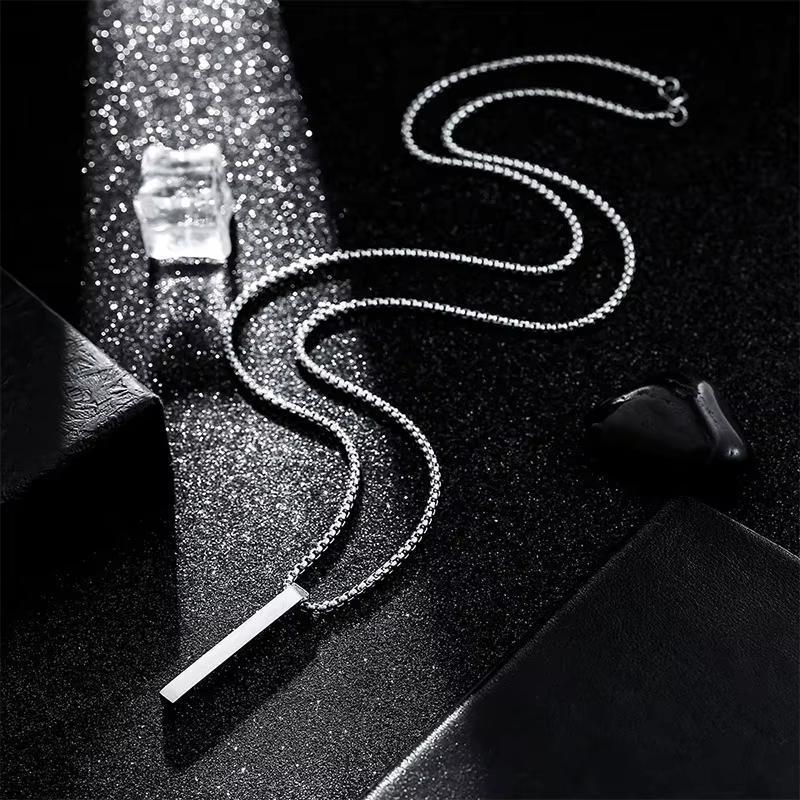 Copper Unisex Sporty Chain Necklace Personality Column Design Stainless Steel Pendant Hop Accessories New Jewelry