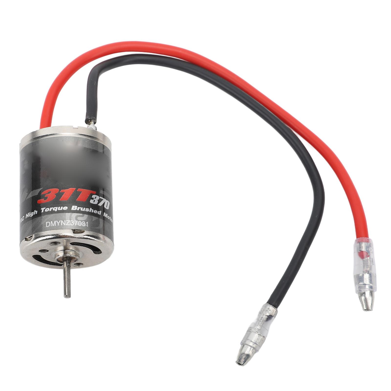 

370 Щітковий двигун 31T Низький рівень шуму Нержавіюча сталь Великий крутний момент Універсально підходить для Axial SCX24