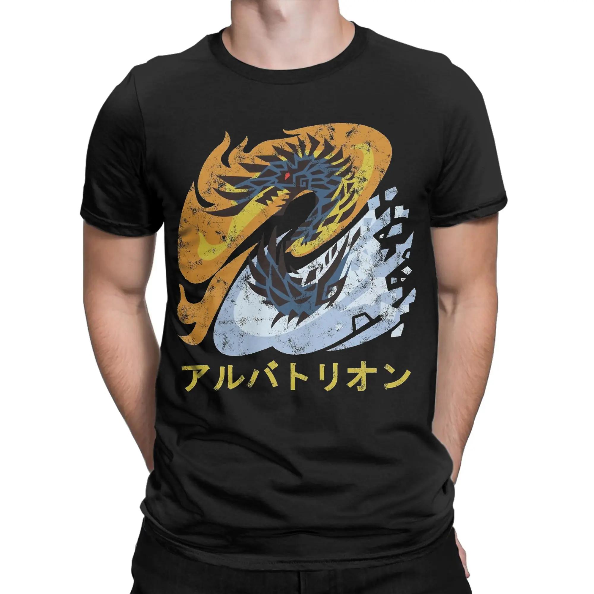 

Monster Hunter World Iceborne Alatreon Kanji Men T Shirts Funny Tees Short Sleeve O Neck T-Shirts Pure Cotton Plus Size Clothing S чёрный