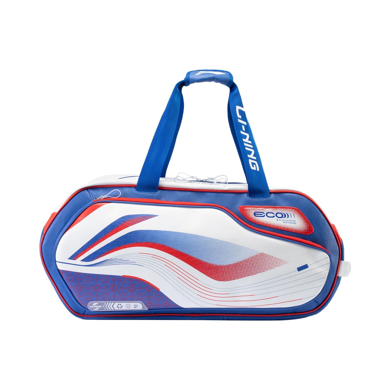 Li-Ning Versatile PU Tote Bag Unisex bags ABJU013-4 White Blue Red