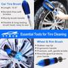 Auto Dashboard Cleaning Brushes Interior Exterior for Seat Detailing Tools 18pcs