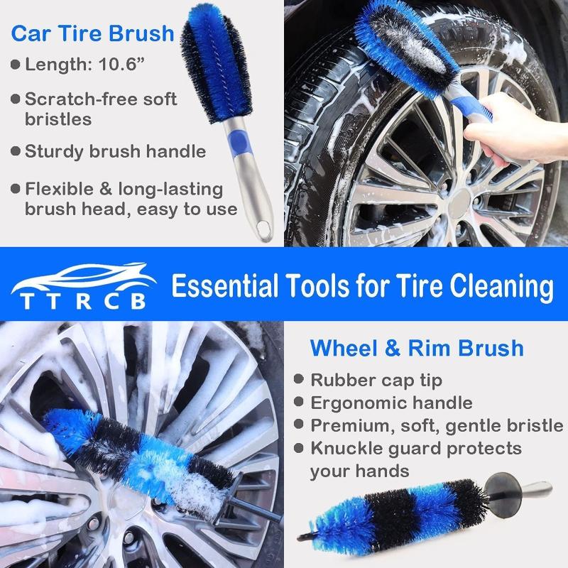 Auto Dashboard Cleaning Brushes Interior Exterior for Seat Detailing Tools 18pcs